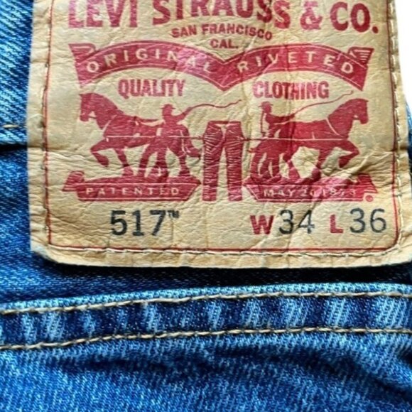 Levi's Men's 517 Blue Denim Jeans - Picture 3 of 8